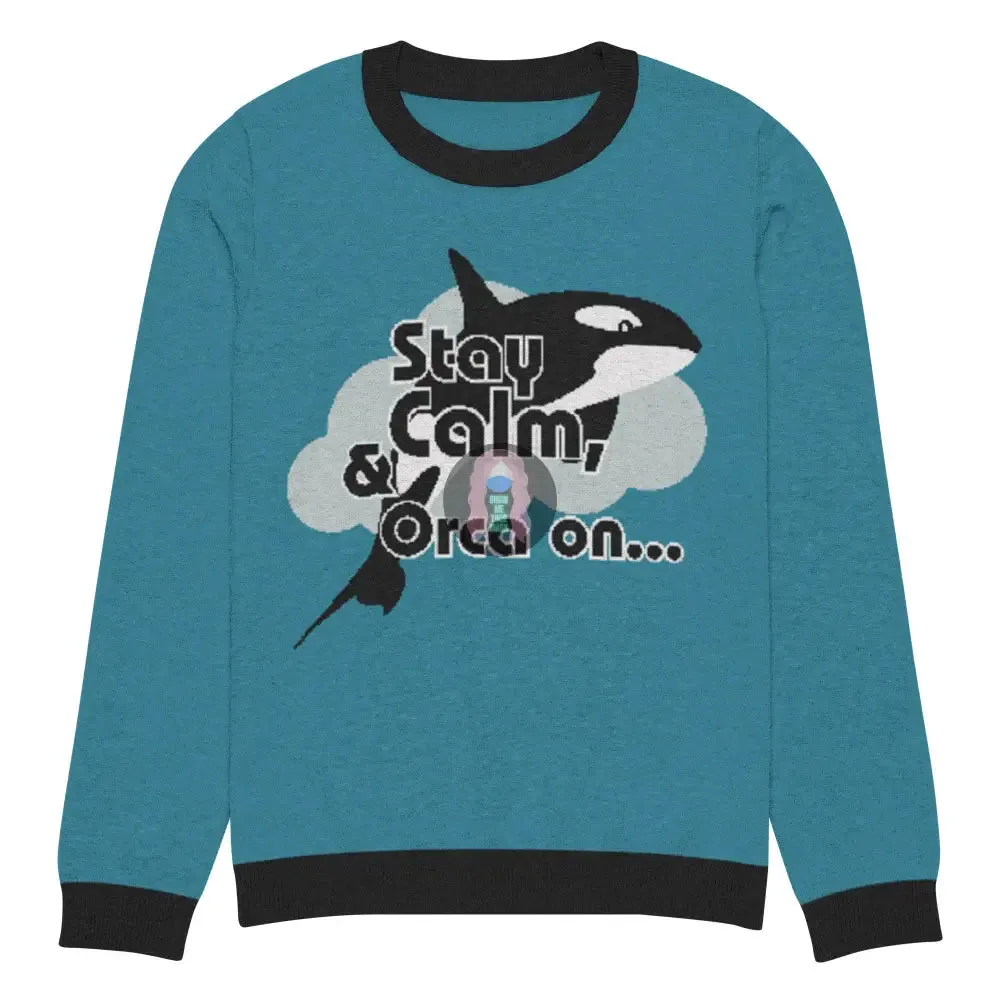 Orca On Knitted crew neck sweater