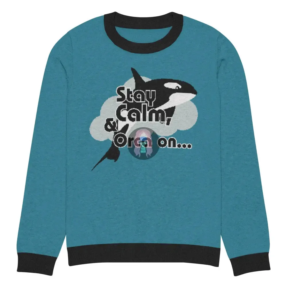 Orca On Knitted crew neck sweater