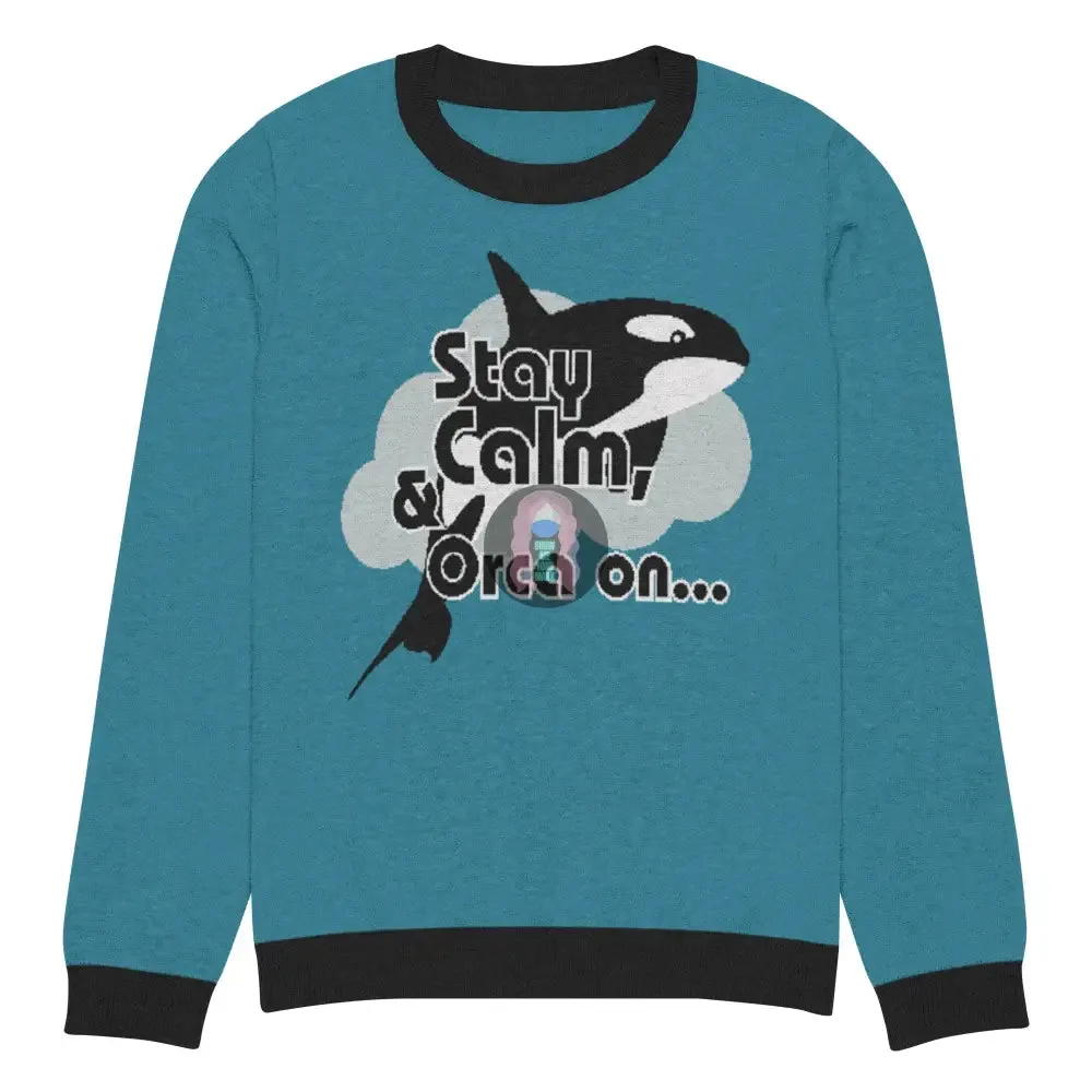 Orca On Knitted crew neck sweater