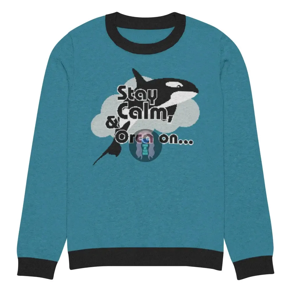 Orca On Knitted crew neck sweater