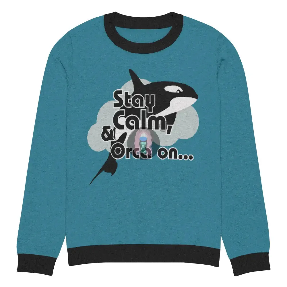 Orca On Knitted crew neck sweater