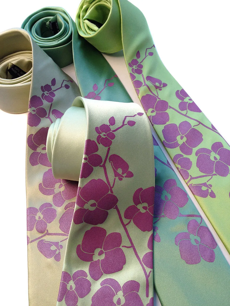 Orchid Flower Necktie