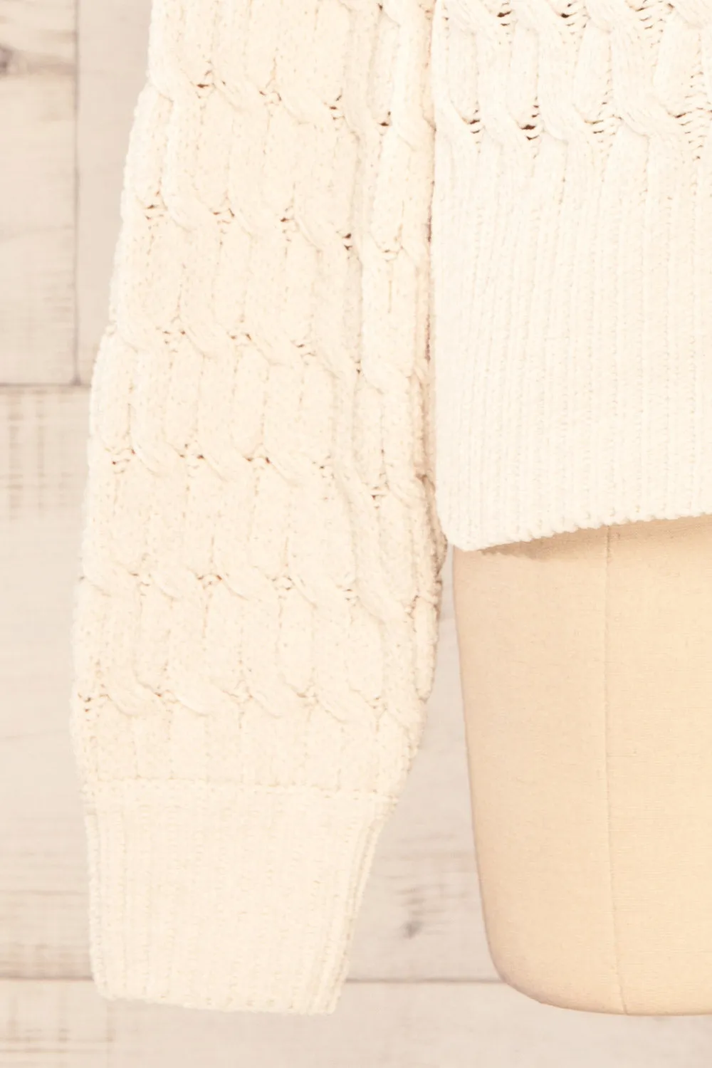 Orenb Cream | Weave Knit Sweater