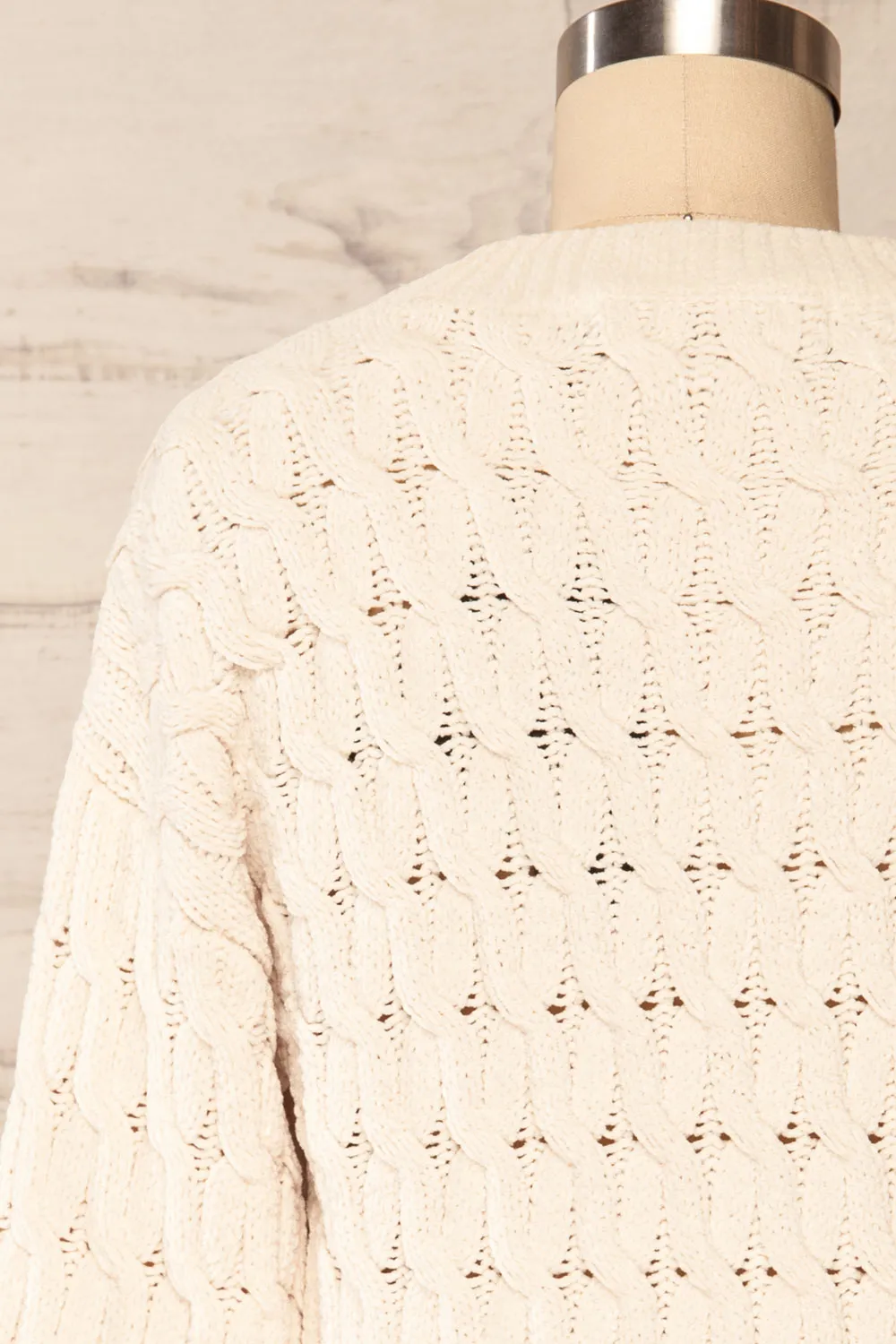 Orenb Cream | Weave Knit Sweater