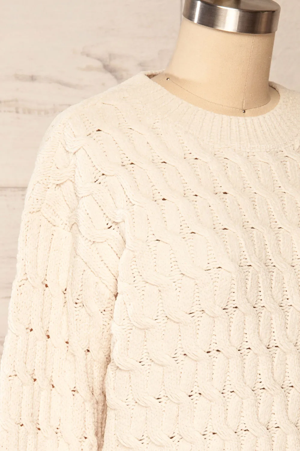 Orenb Cream | Weave Knit Sweater