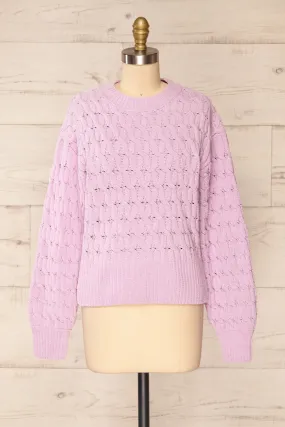 Orenb Lavender | Weave Knit Sweater