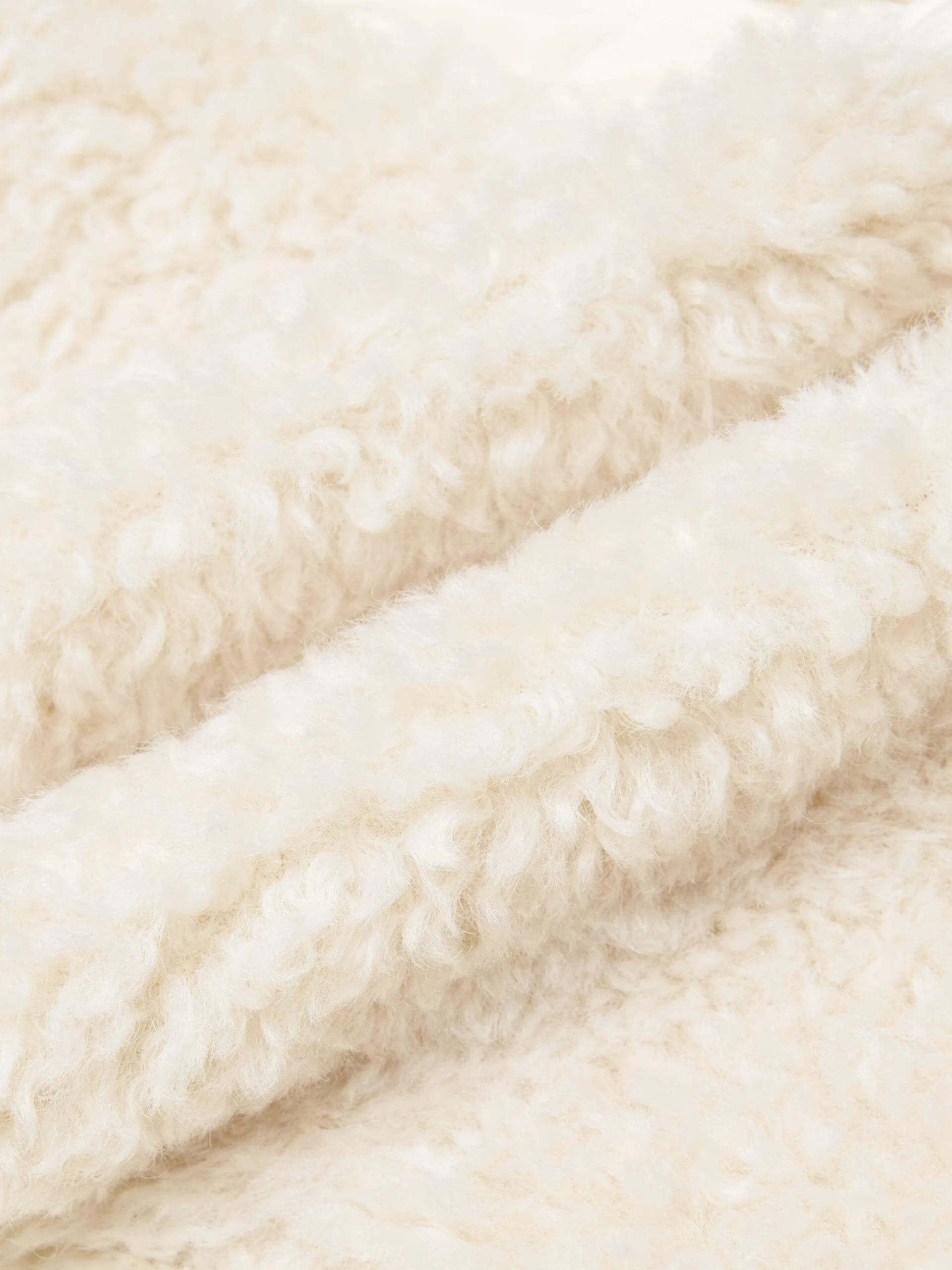 Panelled Fuzzy Puffer Jacket