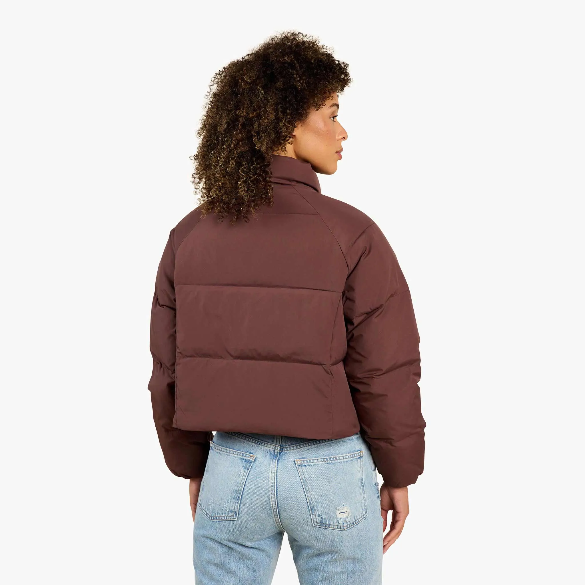 Peak Puffer Jacket | Coffee