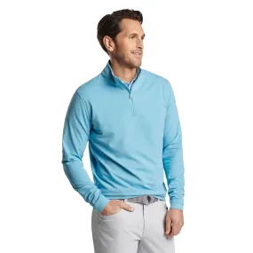 Peter Millar Men's Perth Oval Stitch Performance 1/4 Zip Pullover Sweater - Cyan