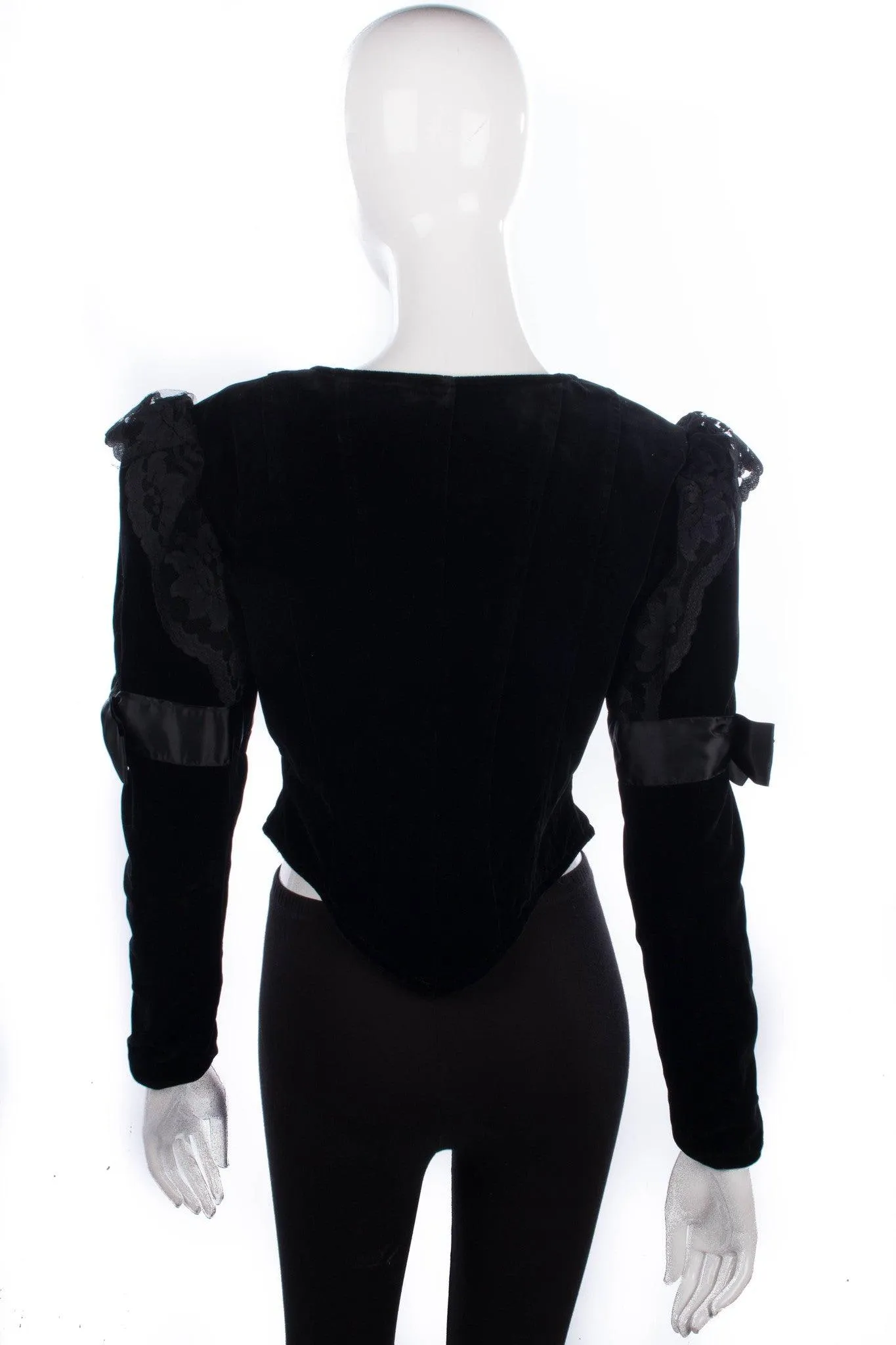 Photo of London Steam Punk Style Velvet Jacket with Lace Detail Size M (10/12)