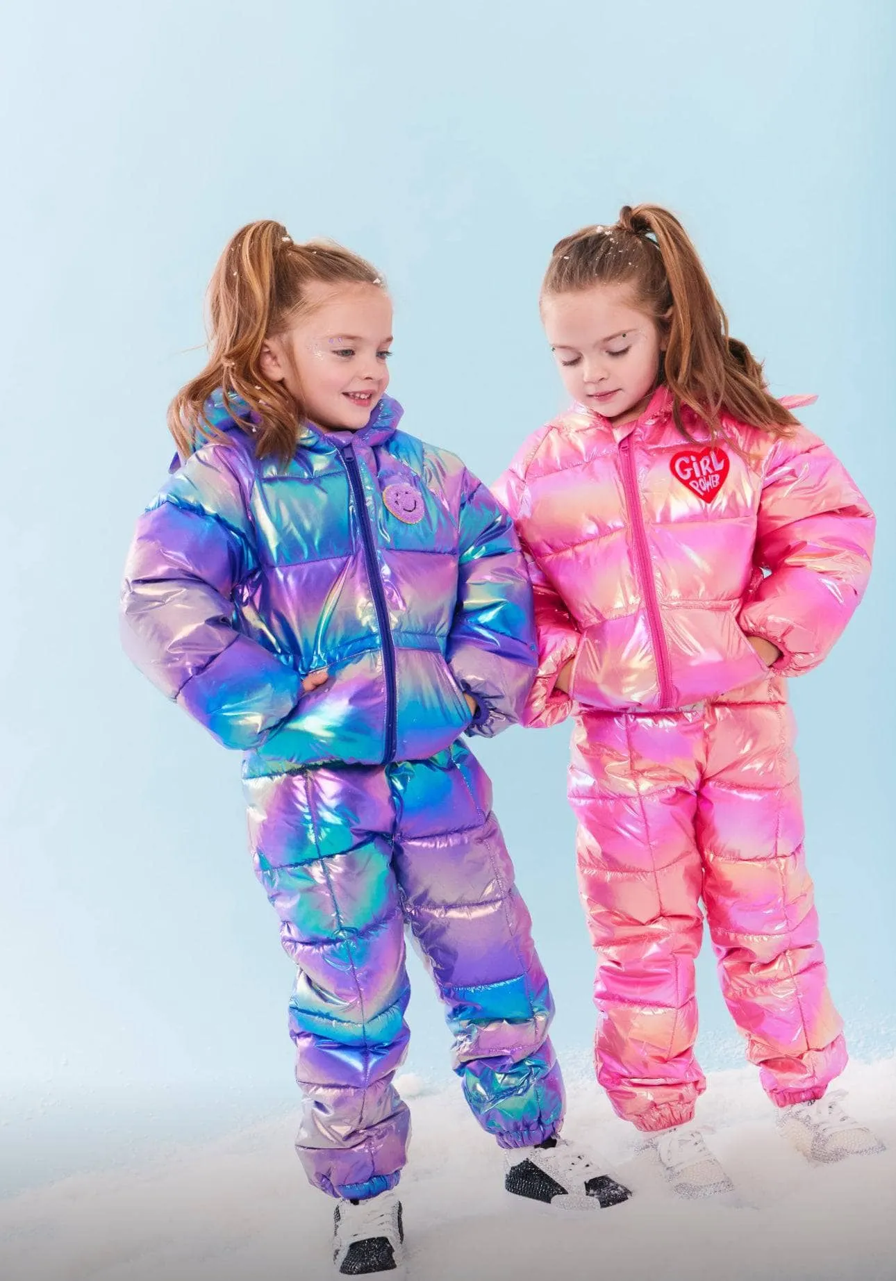 Pink Rainbow Metallic Snow Set