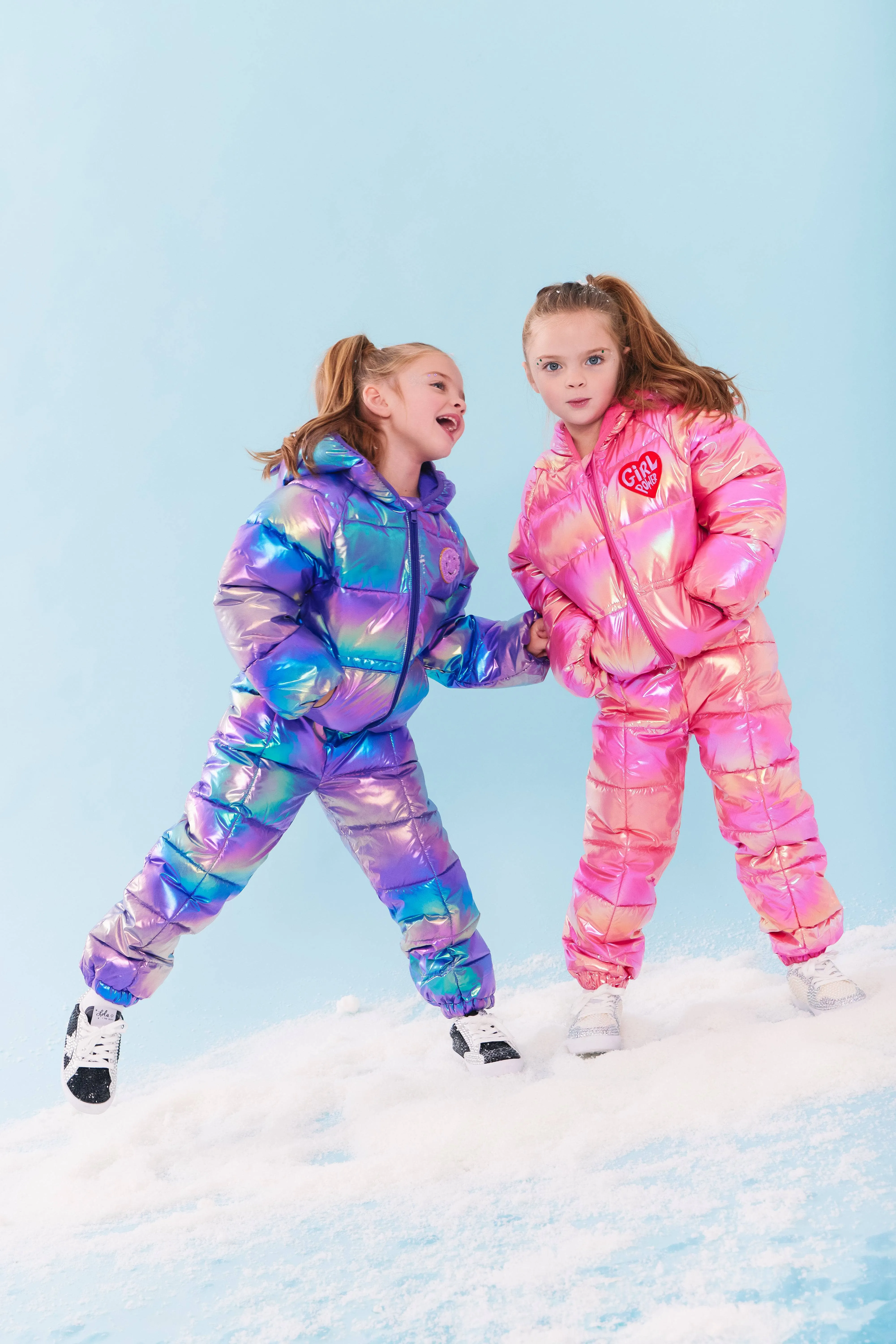 Pink Rainbow Metallic Snow Set