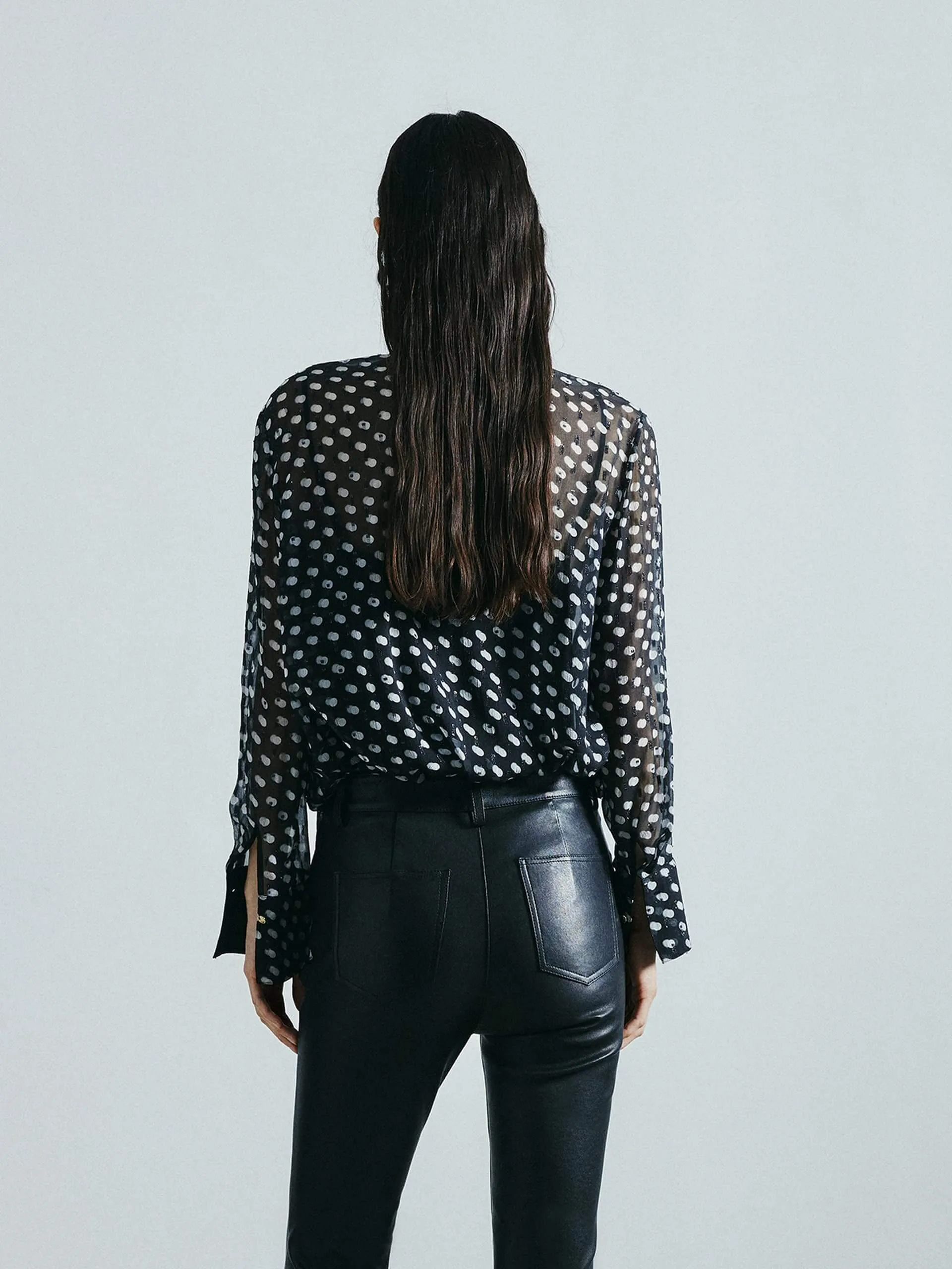 Polka Dot Silk Shirt