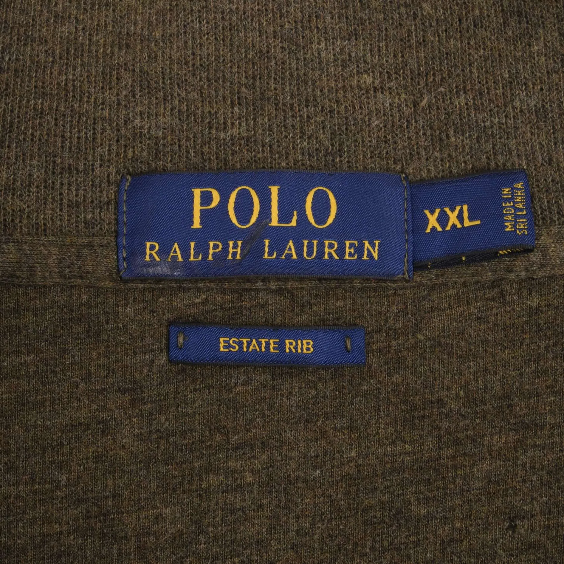 POLO RALPH LAUREN GREEN QUARTER 1/4 ZIP SWEATER SIZE 2XL