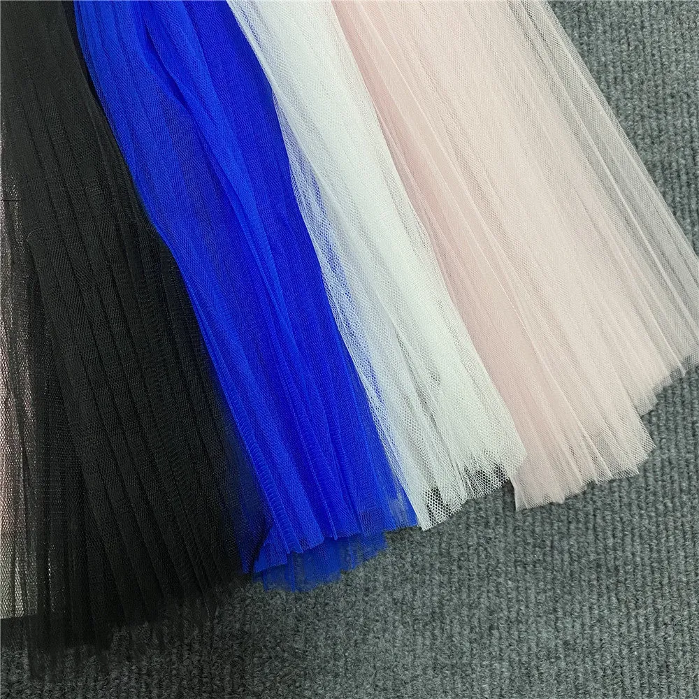 Pre Order:  Side Ruffles Tulle Tube Dress