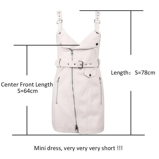 PU Leather Women Dress Bodycon Sexy Dress