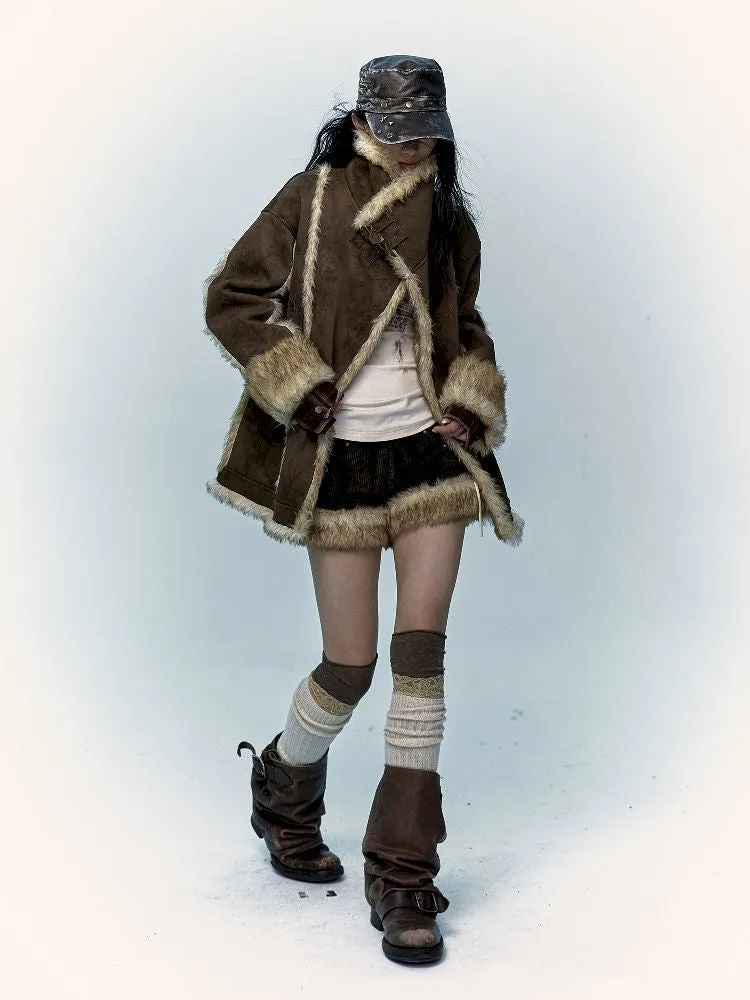 Punk Lazy Loose Fur Coat【s0000011220】