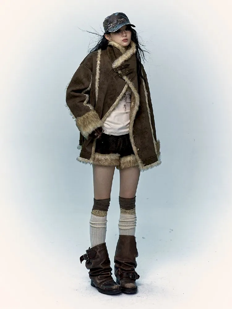 Punk Lazy Loose Fur Coat【s0000011220】