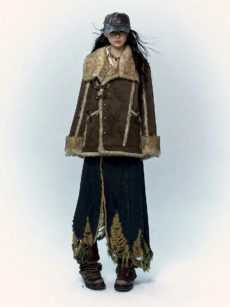 Punk Lazy Loose Fur Coat【s0000011220】