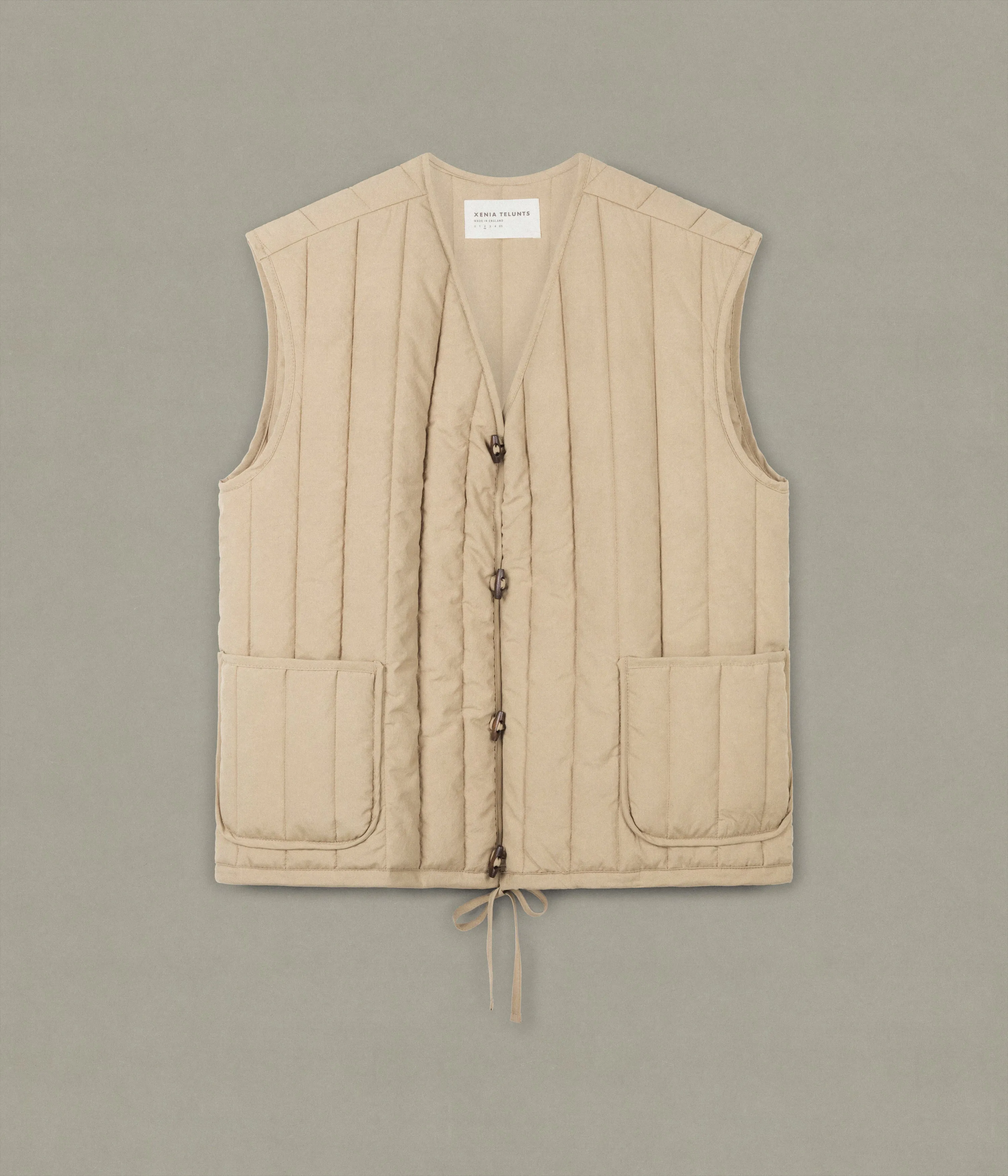 Quilt Gilet, Beige