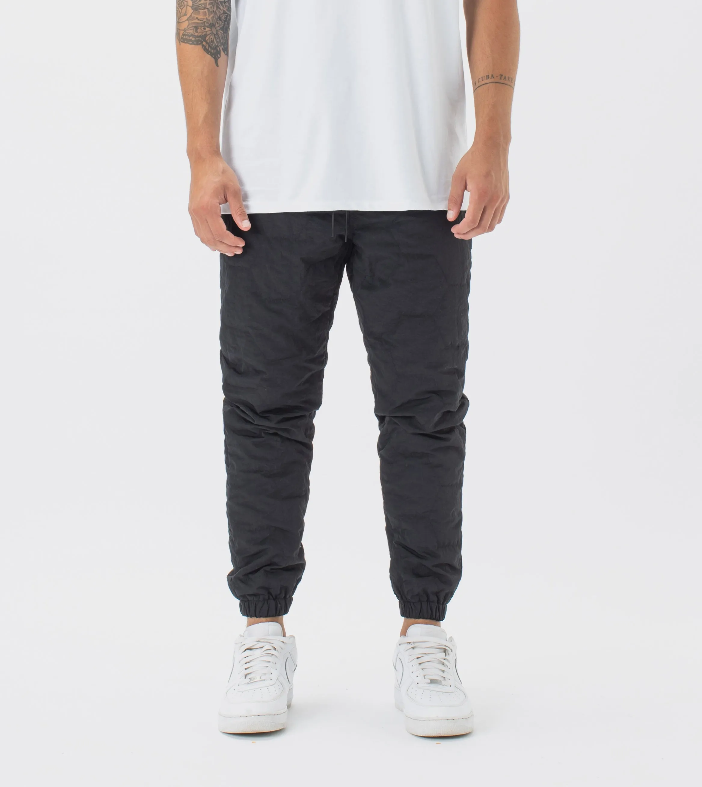 Quilted Jumpa Jogger Black