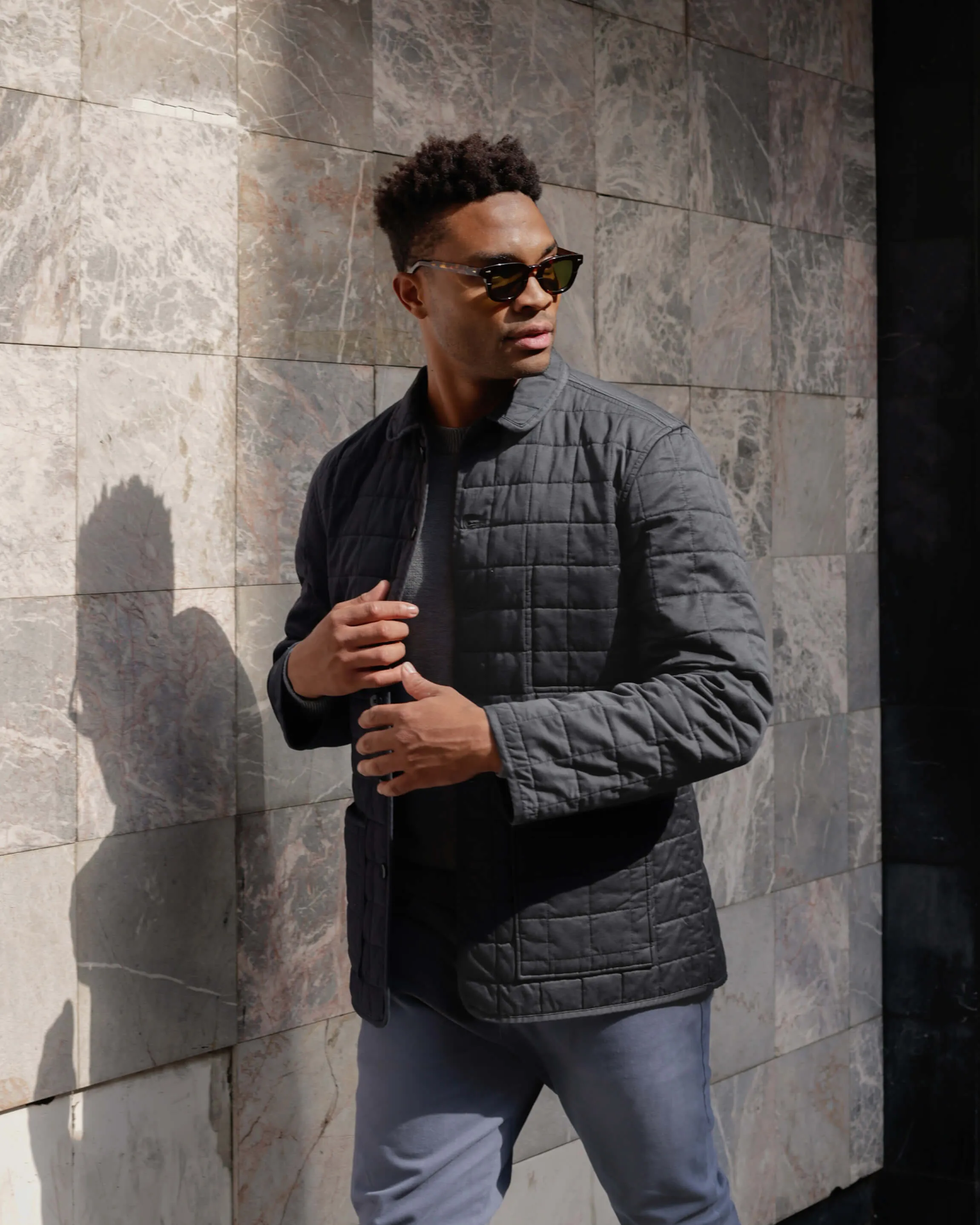 Quilted Kite Jacket / Onyx