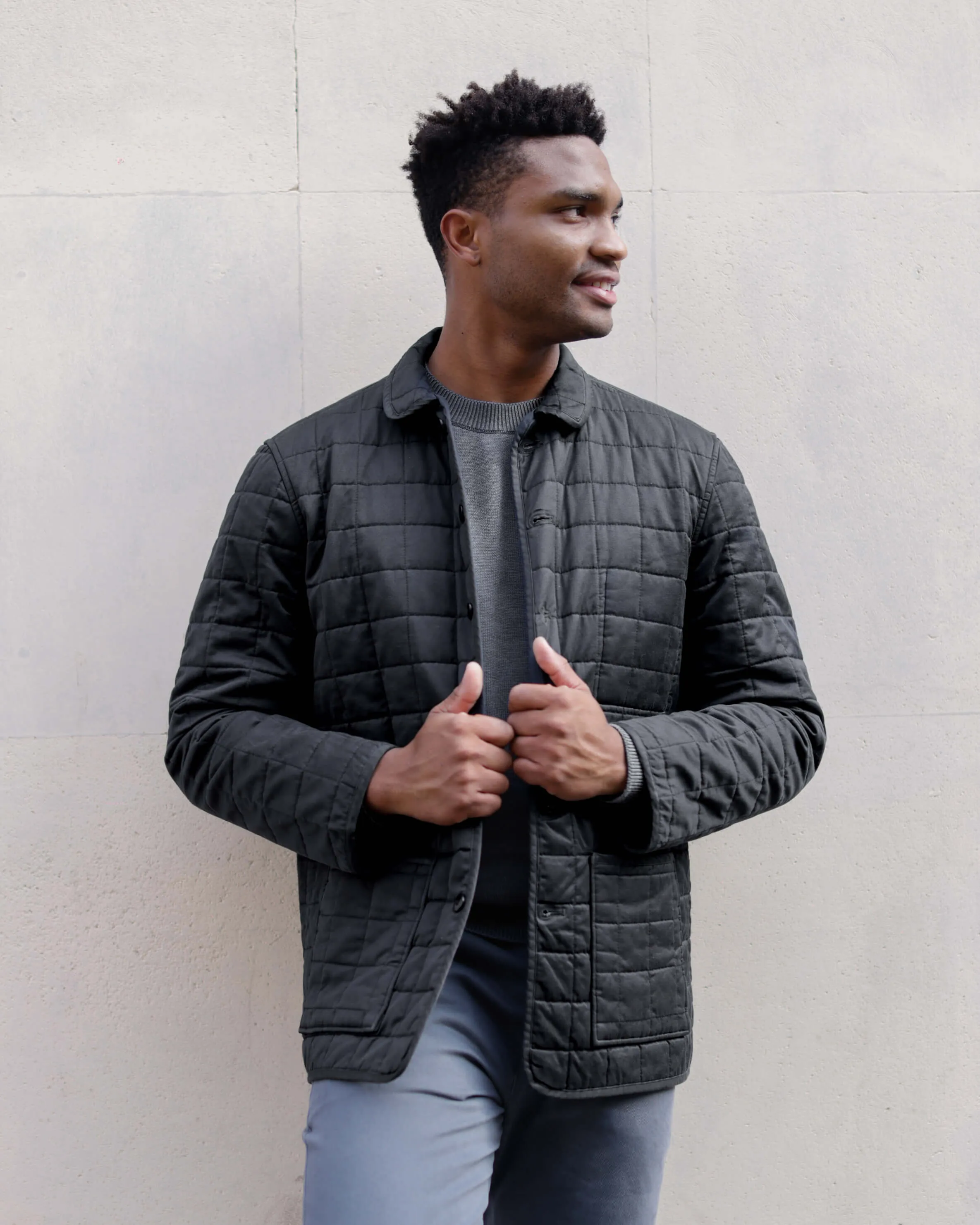 Quilted Kite Jacket / Onyx