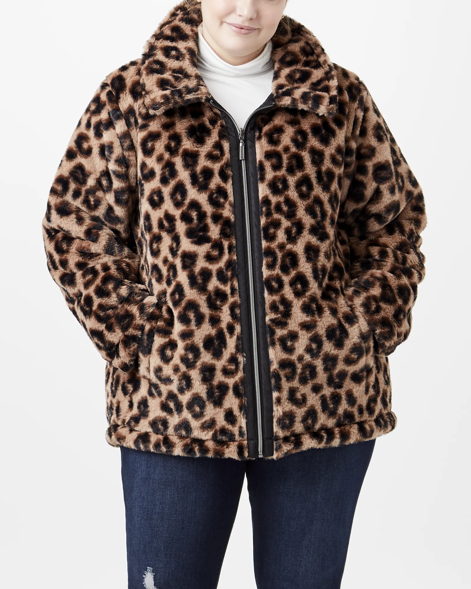 Raquel Reversible Faux-Fur Coat | Tan / Black