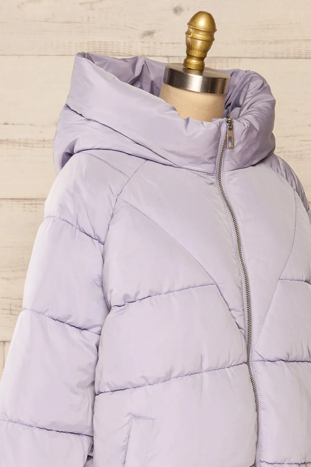 Reda Lavender | Short Puffer Jacket