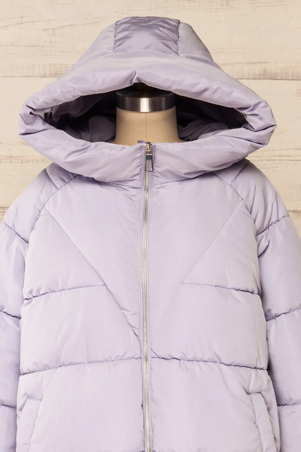 Reda Lavender | Short Puffer Jacket