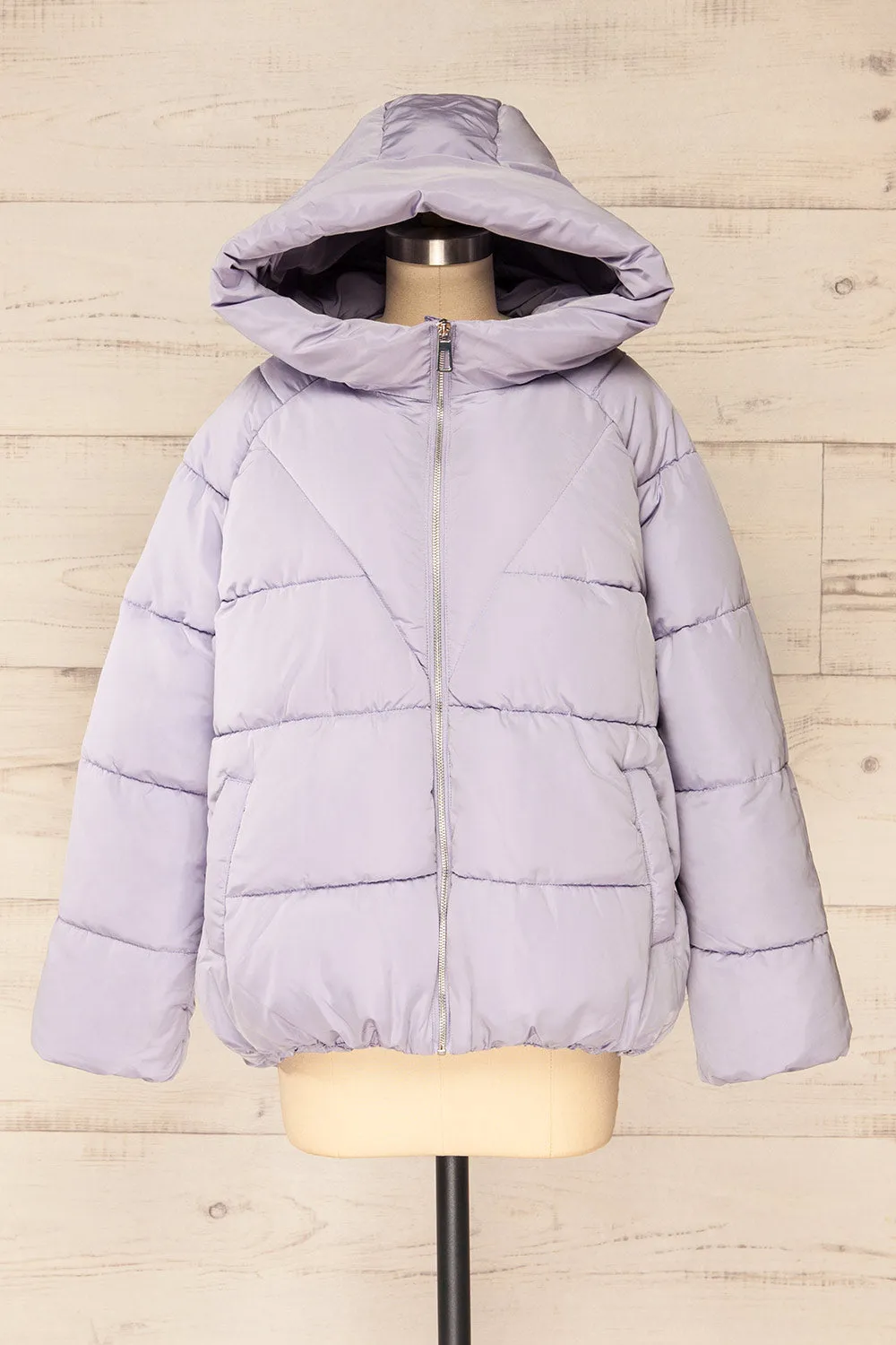 Reda Lavender | Short Puffer Jacket