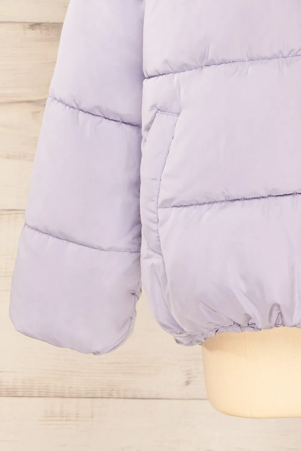 Reda Lavender | Short Puffer Jacket