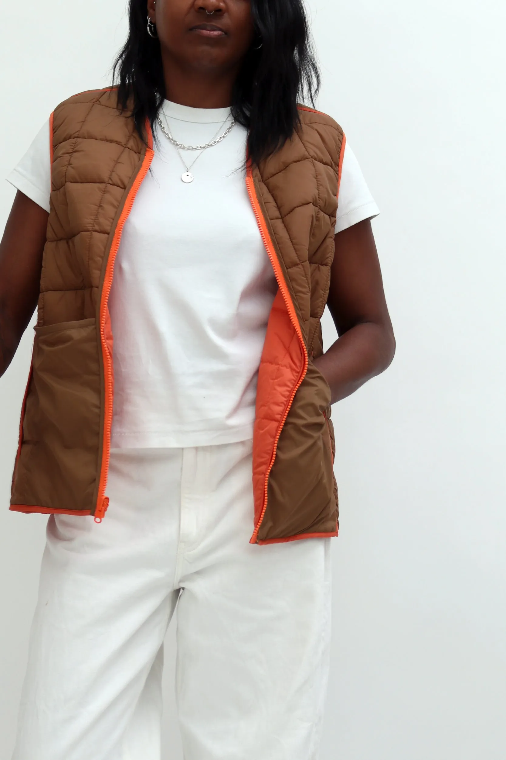 REVERSIBLE QUILTED GILET