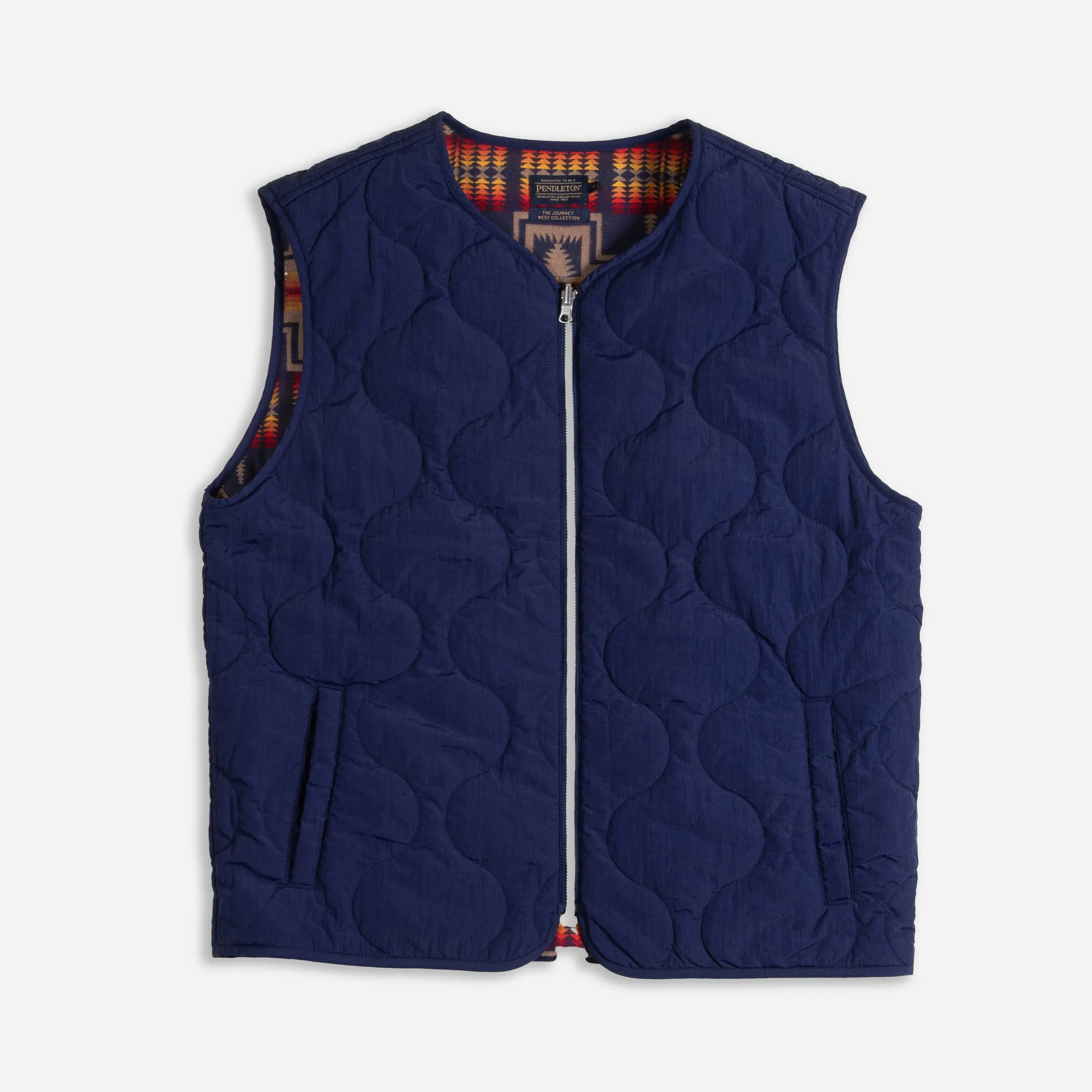 REVERSIBLE QUILTED VEST - HARDING NAVY