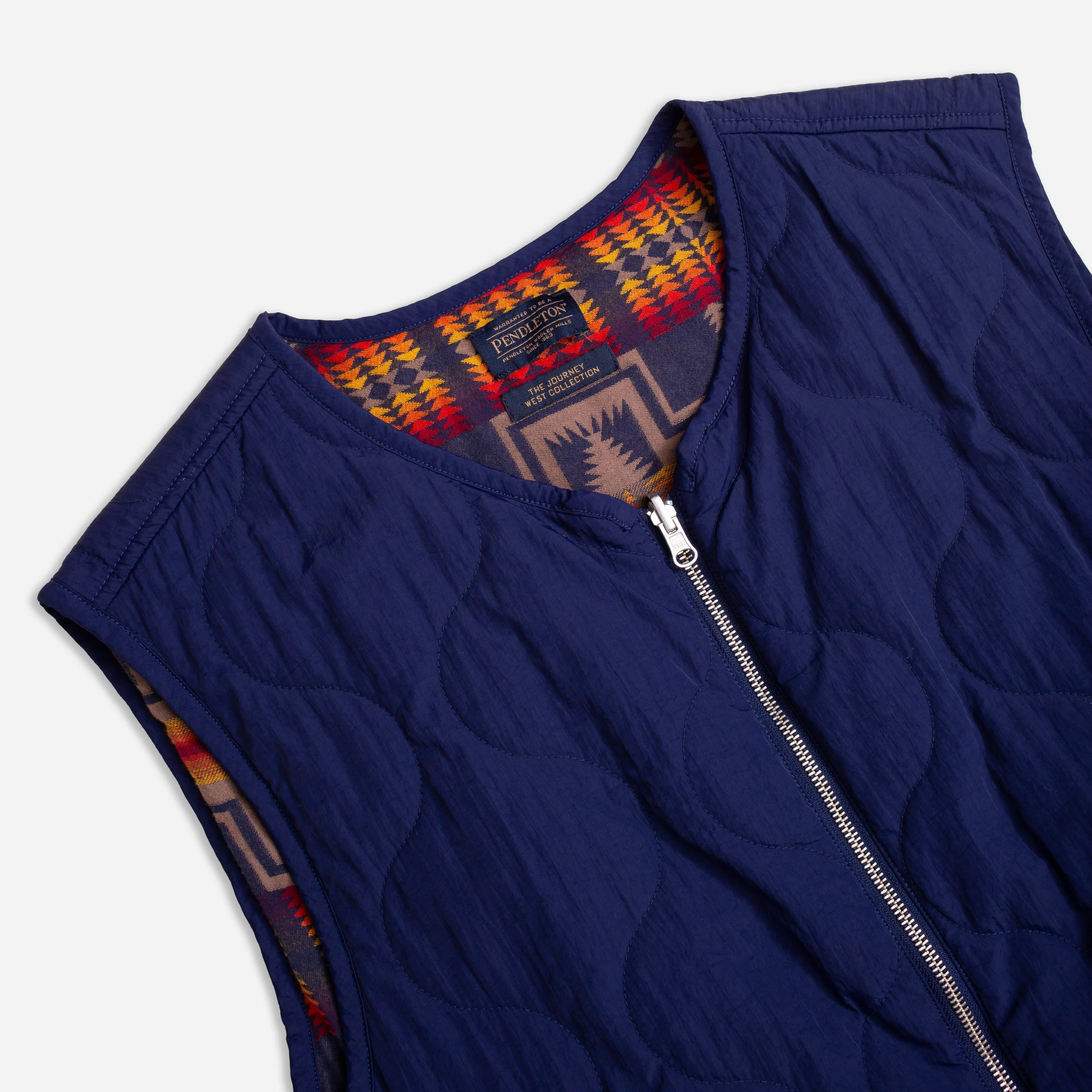 REVERSIBLE QUILTED VEST - HARDING NAVY