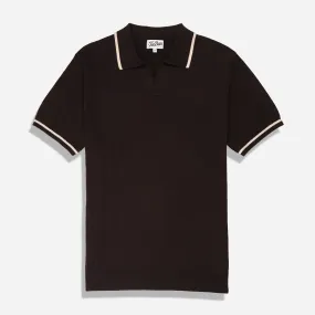 Ribbed Sweater Espresso Polo