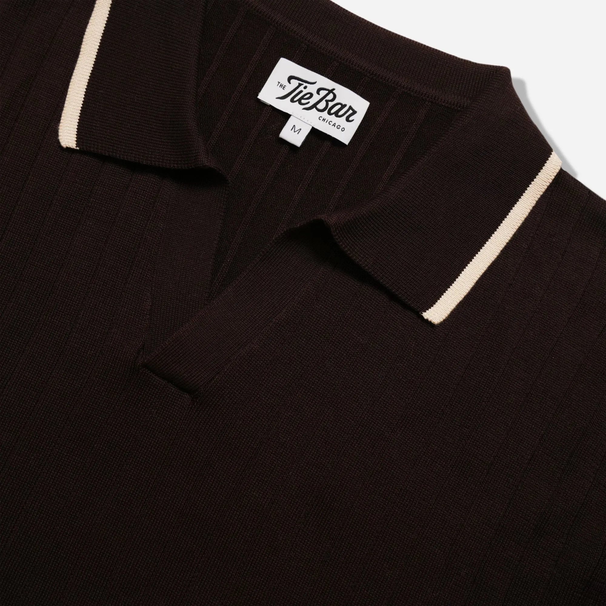 Ribbed Sweater Espresso Polo