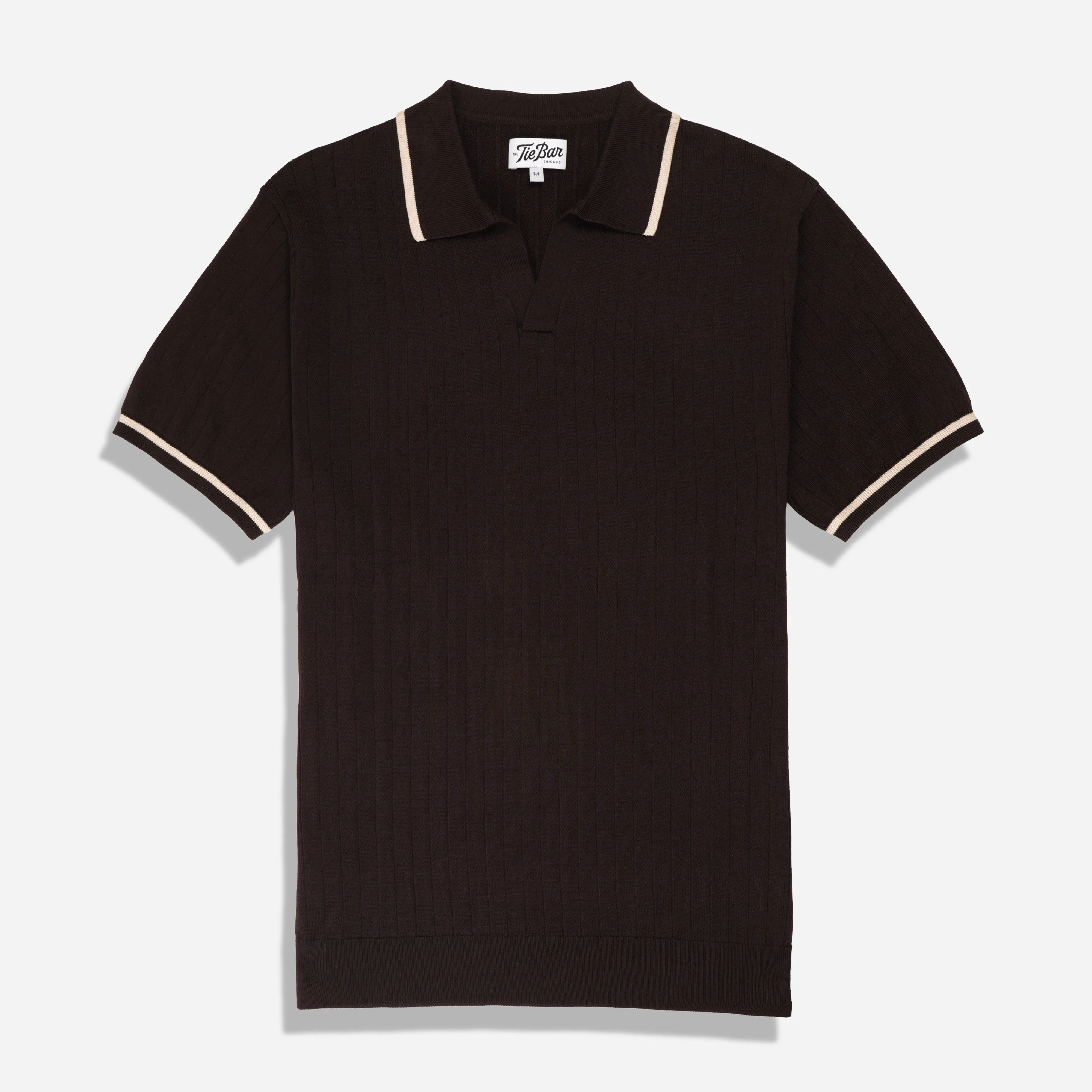 Ribbed Sweater Espresso Polo