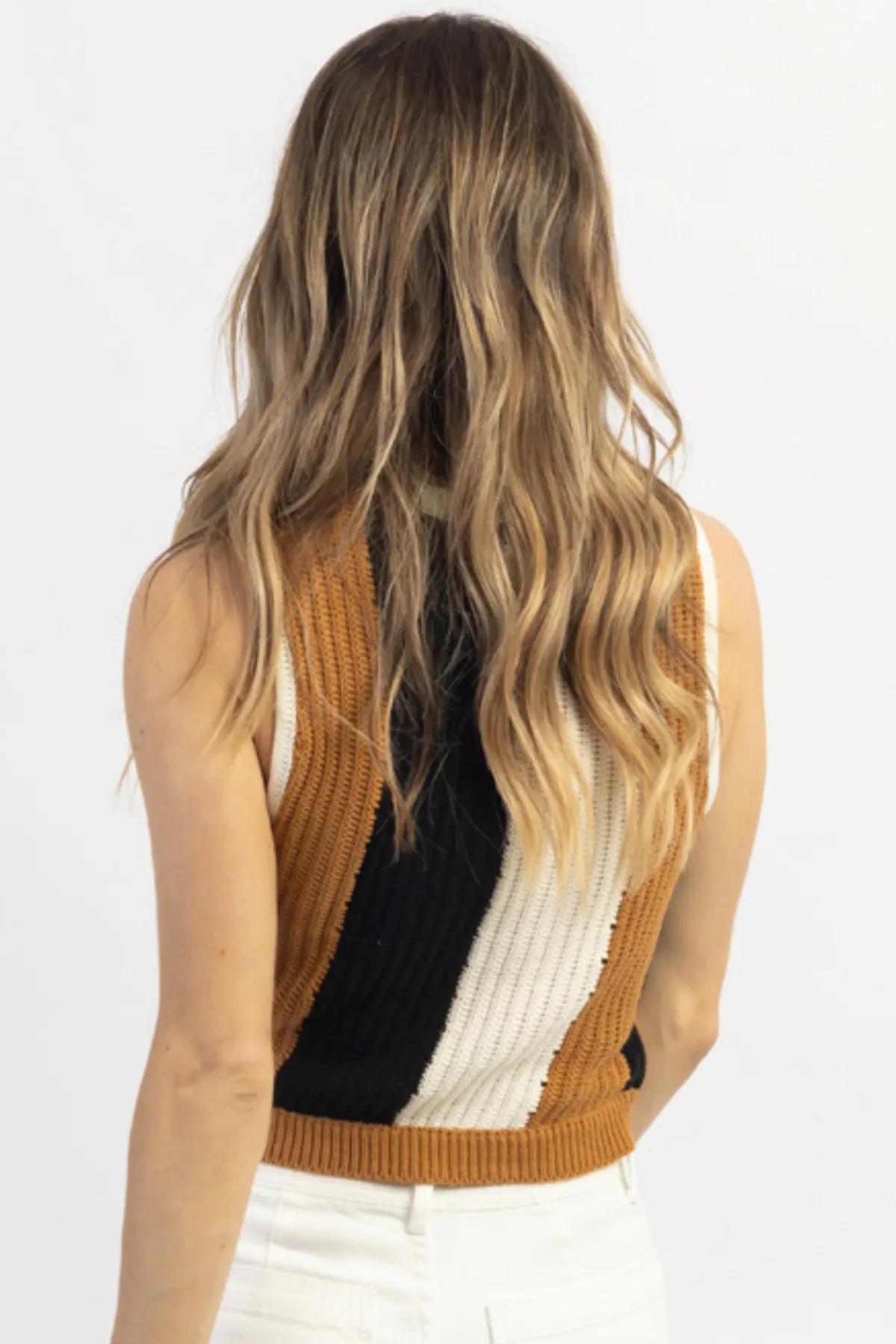 RIO CAMEL   CREAM KNIT TANK