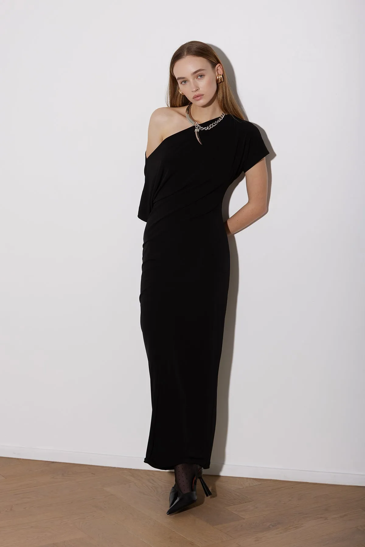 SENNA DRESS LONG BLACK