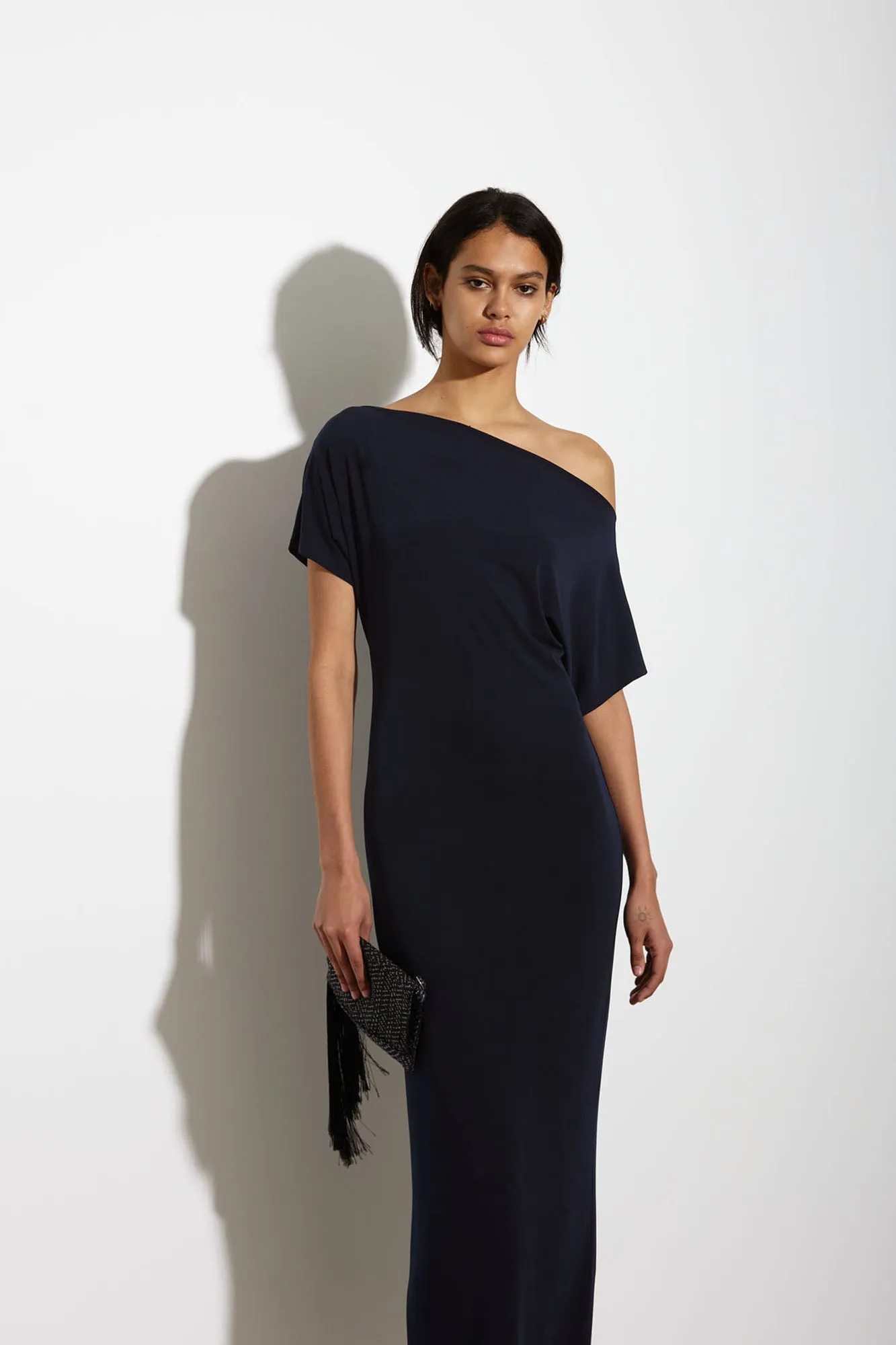 SENNA DRESS LONG DARK NAVY