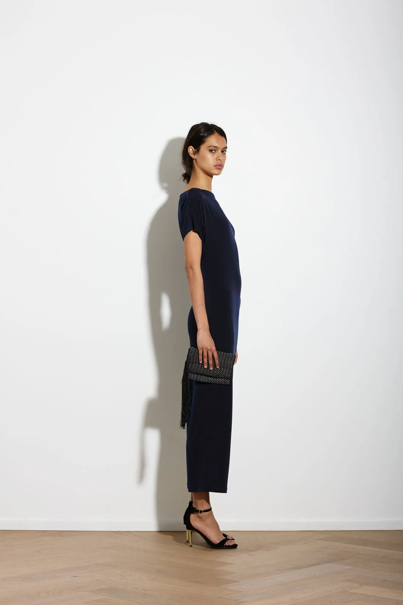 SENNA DRESS LONG DARK NAVY