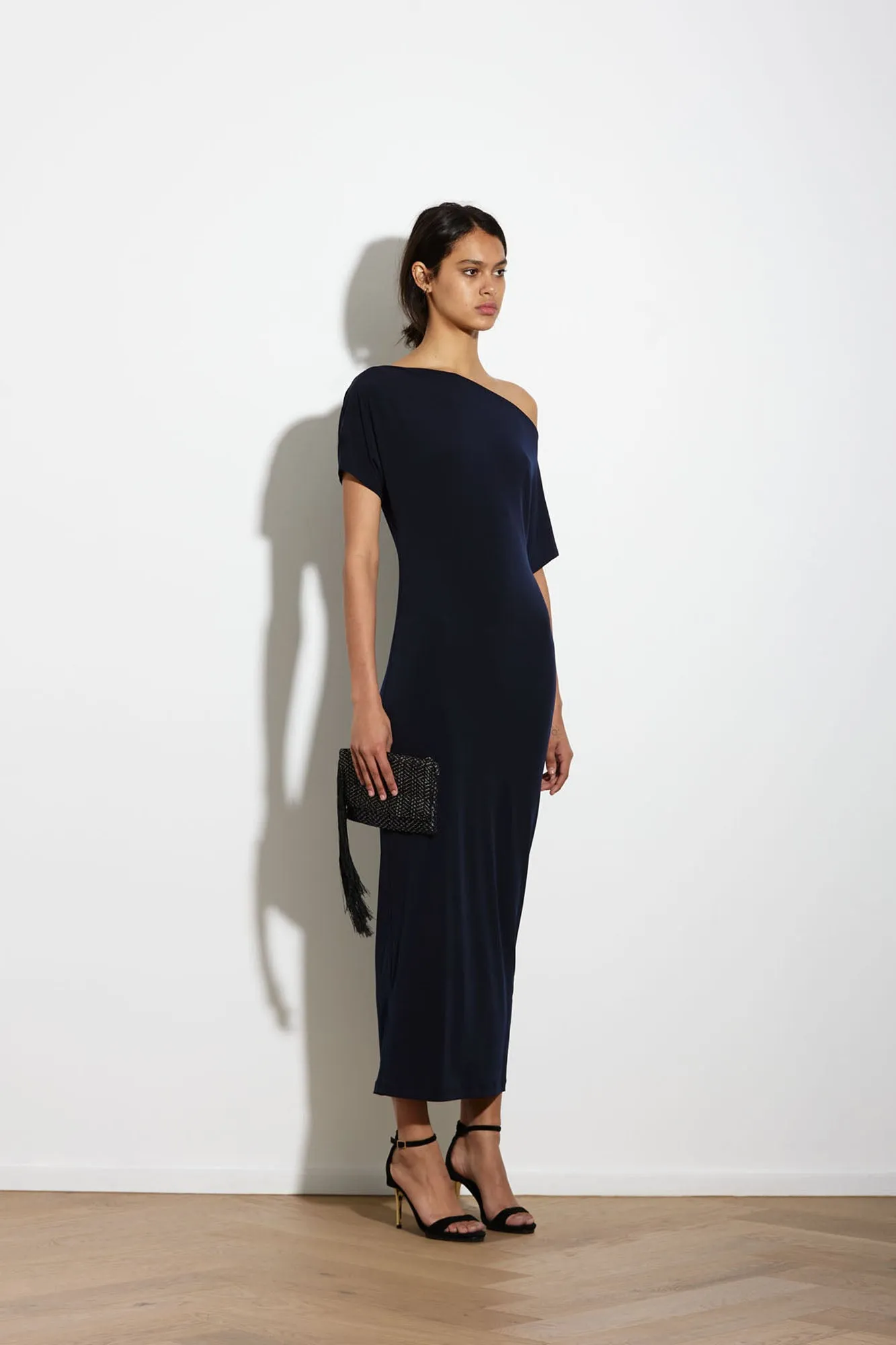 SENNA DRESS LONG DARK NAVY