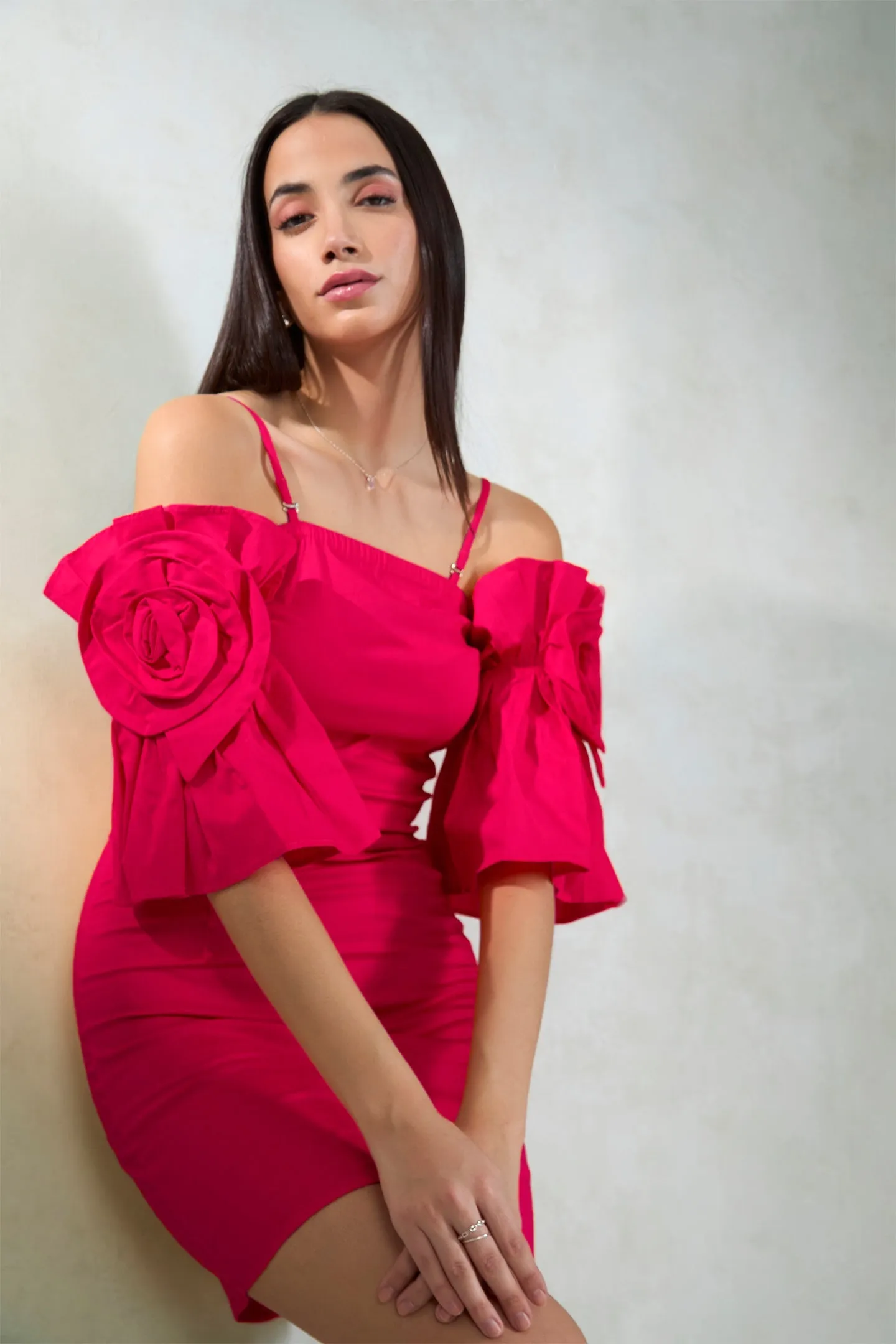 Shanaya|Corsage Bodycon Dress