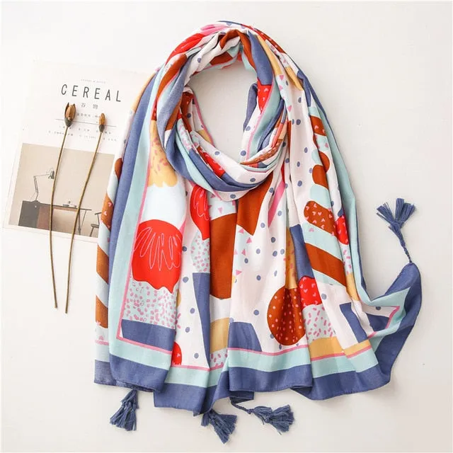 Sienna Multicolour Lightweight Scarf