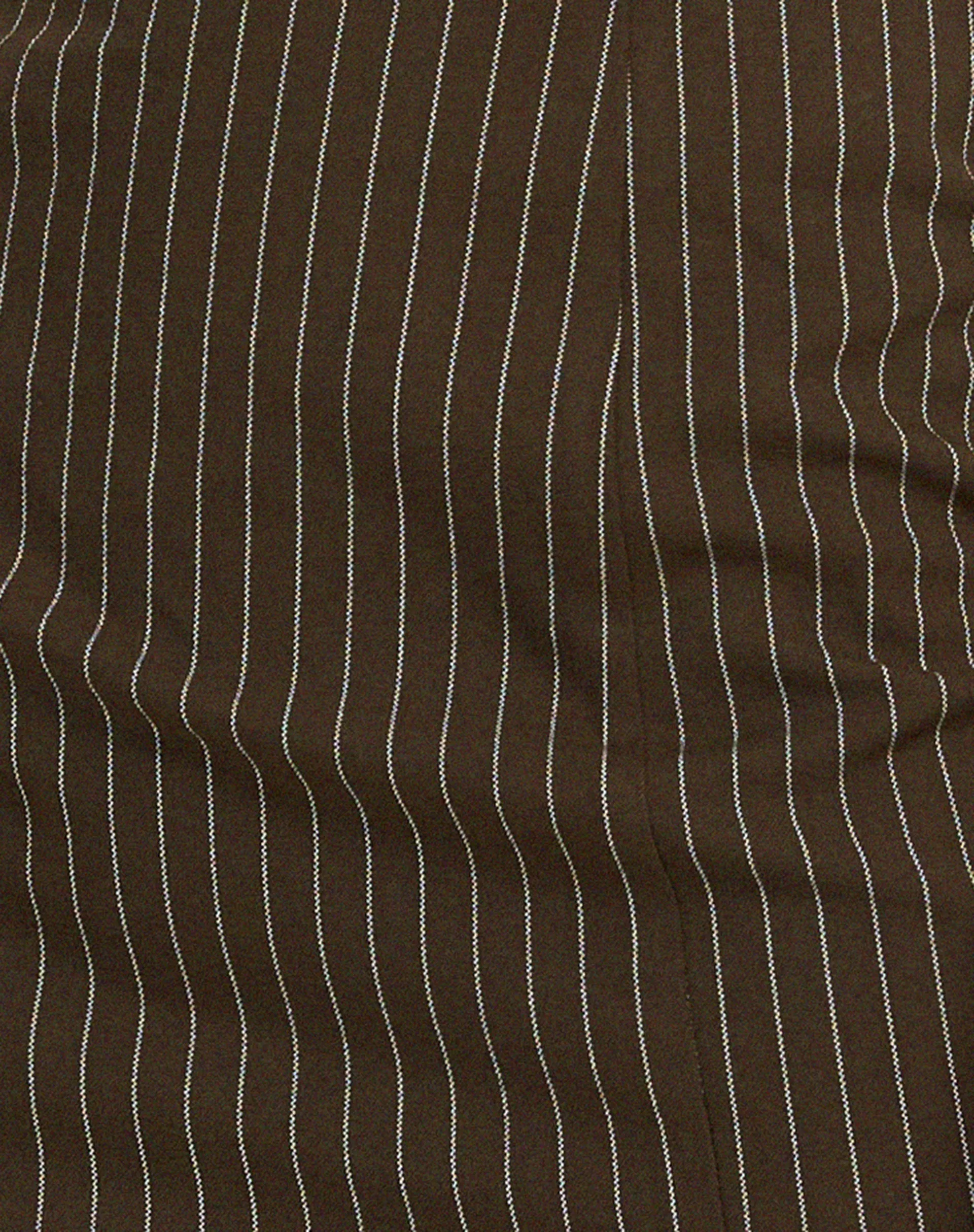 Siria Bandeau Dress in Pinstripe Brown