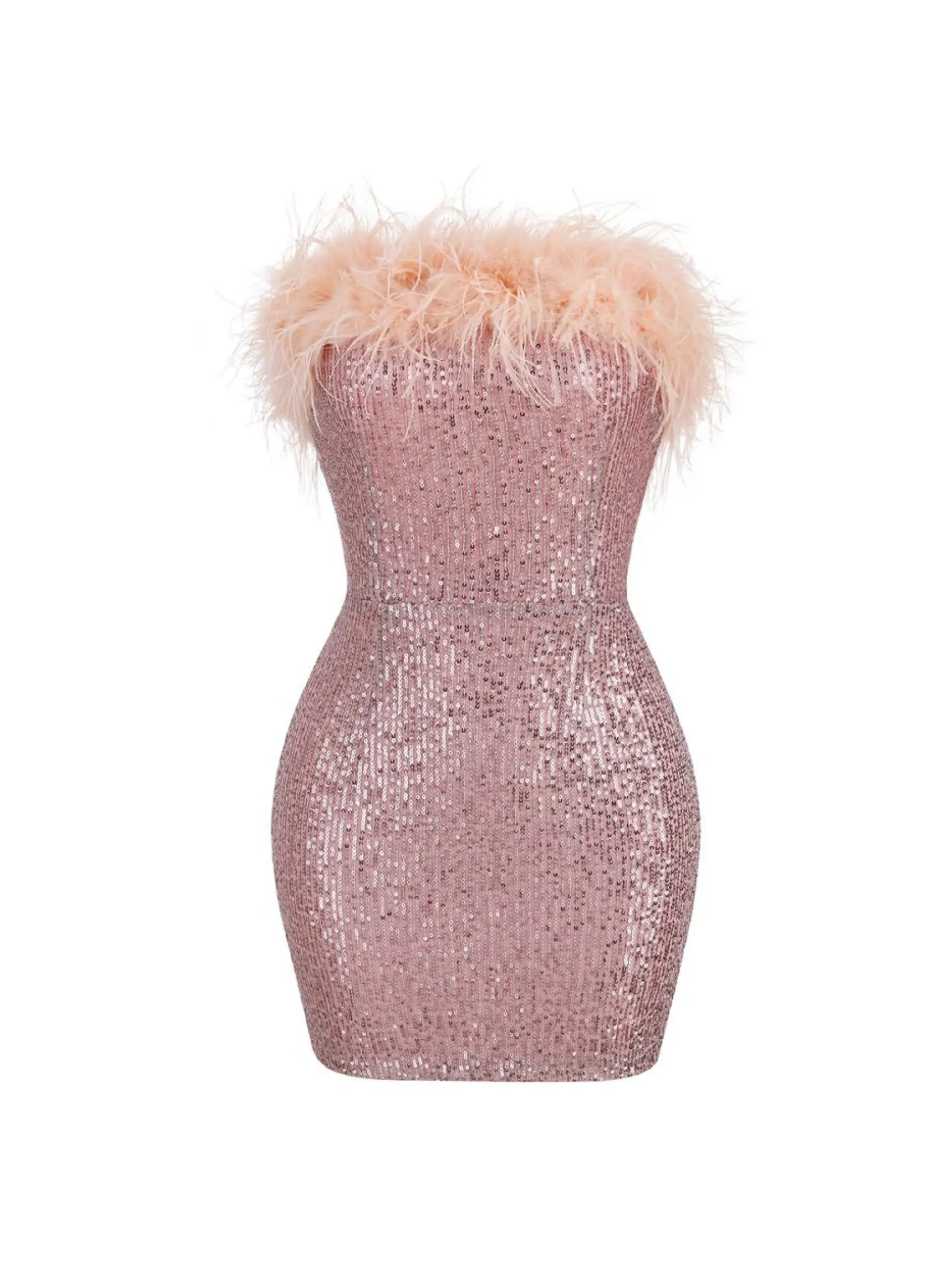 Sofia Feather Sequin Mini Dress