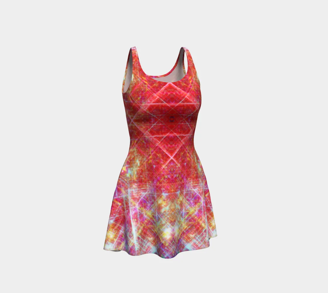 Solar Matrix Rainbow | Flare Dress | Yantrart Design