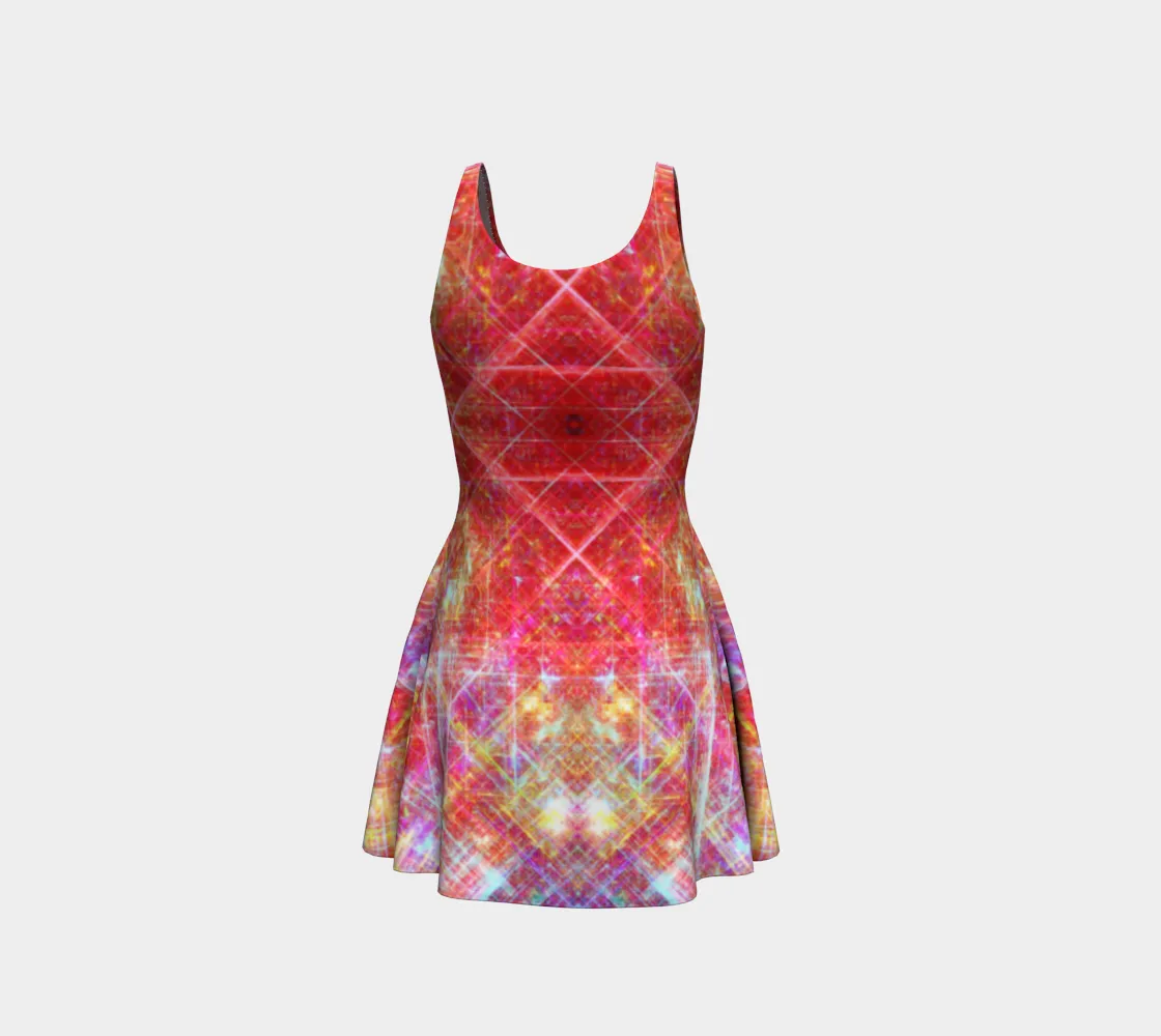 Solar Matrix Rainbow | Flare Dress | Yantrart Design