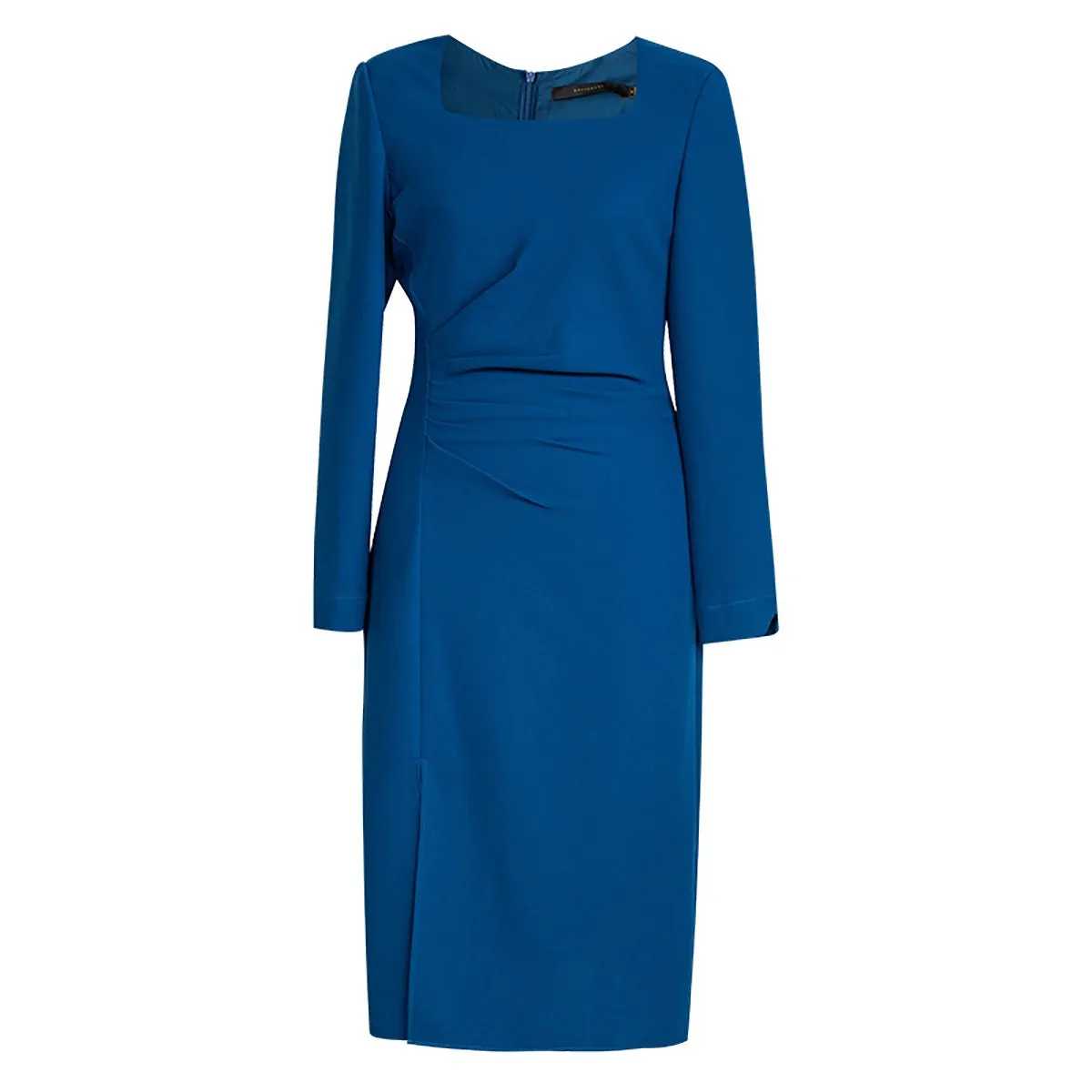 Square Neck Blue Bodycon Dress